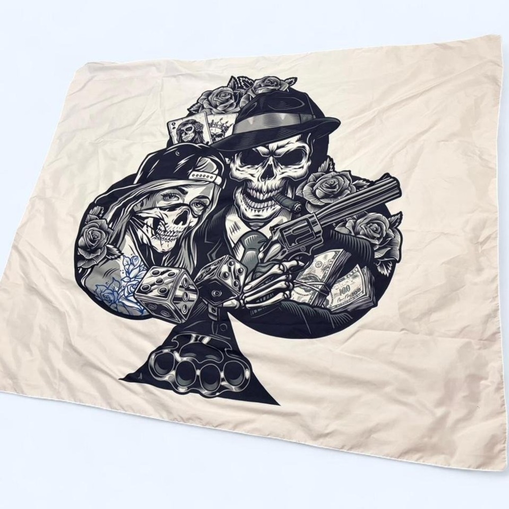 Bonnie & clyde gangster dice cards tapestry edgy woman hip hop